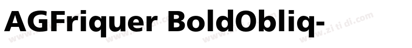 AGFriquer BoldObliq字体转换